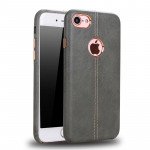 Wholesale iPhone 8 Plus / iPhone 7 Plus / iPhone 6S 6 Plus Armor Leather Hybrid Case (Gray)